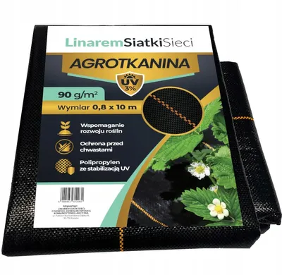 Zdjęcie produktu dla Agrotkanina 90G 0,8X10M Czarna Uv 3%