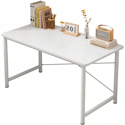 Produktbild von Biurko Komputerowe Styl Skandynawski Stolik Białe Loft Duże 100 Cm