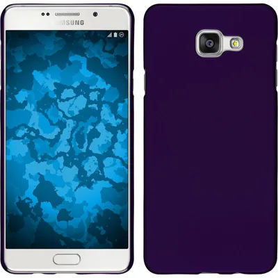 Produktbild von PhoneNatic Case kompatibel mit Samsung Galaxy A7 (2016) A710 - Hülle lila gummiert Hard-case + 2 Schutzfolien