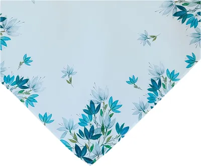 Produktbild von Tischwäsche Tischläufer Druck Blätterreigen weiß Sommer Tischdeko 85 x 85 cm