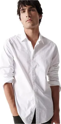 Zdjęcie produktu dla Salsa Jeans Basic Koszula z długim rękawem męska biała XL