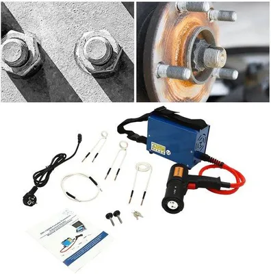 Imagen del producto de Calentador por inducción - 1500W - Temperatura máxima: 750 grados - Color: Azul - Incluye maletín y serpentines de calentamiento