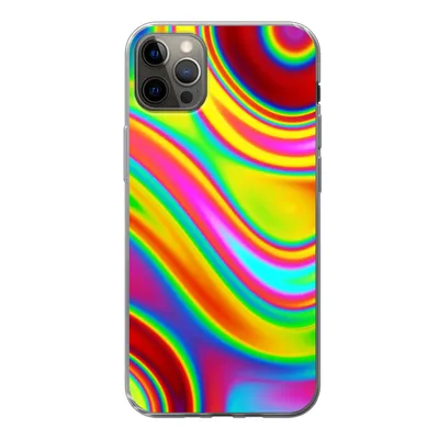 Produktbild von MuchoWow® Handyhülle Schutzhülle Hülle für iPhone 13 Pro Max Kunst - Wellen - Farben - Psychedelisch Silikon Softcase Handy Hülle - Mobiltelefon
