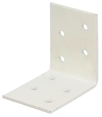 Produktbild von Alberts Winkelverbinder | verzinkt, weiß kunststoffbeschichtet | 50 x 50 x 40 mm | 50er Set