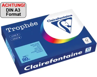 Produktbild von Clairefontaine Kopierpapier 1889PC A3 80g blau 500Bl