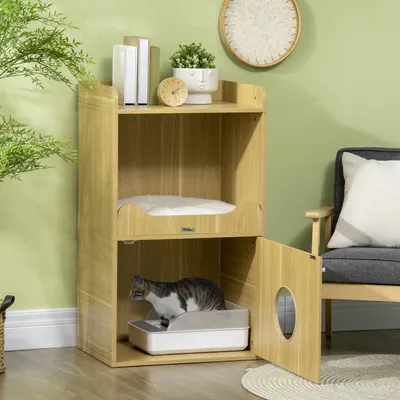 Produktbild von Katzenmöbel – Katzenhaus – Katzengehege – Katzenmöbel – Katzenkiste – 3 Ebenen mit Tür