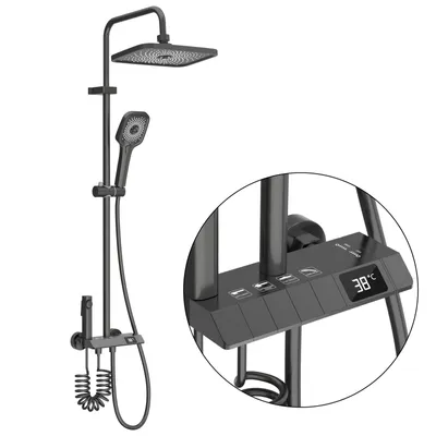 Produktbild von Edelstahl Duschset Duscharmatur Handbrause Duschsystem Regendusche Mischbatterie