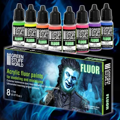 Produktbild von Green Stuff World GSW9353 - Set x8 Fluor Paints - Neu