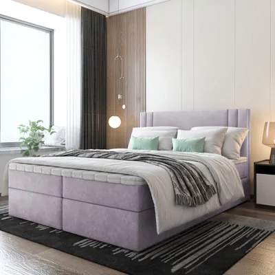 Produktbild von Bett, Boxspringbett RALI mit Bonell-Matratze und T25 Topper, 2 Bettkästen, Doppelbett, Stauraum 160x200 cm (Rosa - Itaka 38)
