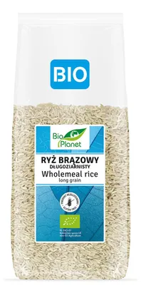 RYŻ BRĄZOWY DŁUGOZIARNISTY BEZGLUTENOWY BIO 1 kg - BIO PLANET