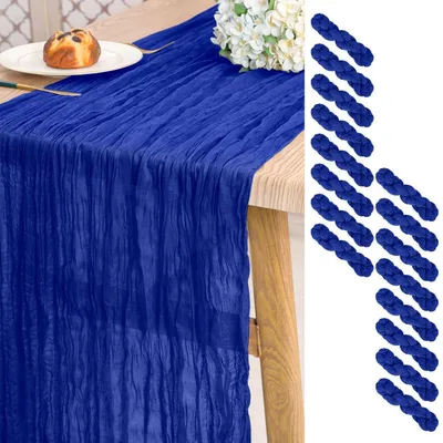 Produktbild von Käsetuch Tischläufer 16 Stück Königsblau 55 x 300 cm Polyester
