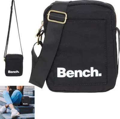 Produktbild von Tasche klein Damen Mädchen Umhängetasche Cross Body Mini Bag Bench Schultertasche kleine Handtasche 64173-0100 Schwarz + Schlüsseletui