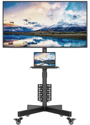 Image de Support TV sur roulettes - 23 à 60 pouces - Hauteur réglable - Jusqu'à 25 kg