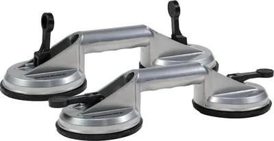 Produktbild von 2er Set Vakuum Doppel-Saugheber mit 100kg Hebekraft und Aluminium Griff