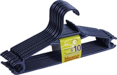 Image de Cintres économiques Hidalgo Noir Gain De Place, Durables, Polyvalents - Hidalgo