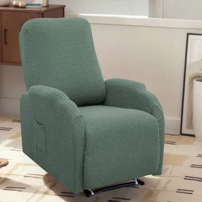 Produktbild von （Grün）Relaxsessel Bezug 4-teilig, Jacquard Abdeckung für 1-Sitzer, Waschbar, Schützend für Lazyboy Sessel, Möbel Schutzbezug für Wohnzimmer