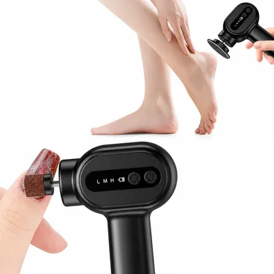 Produktbild von Elektrische Fußfeile mit Akku, Hornhautentferner IPX7 Wasserdicht, USB-C Ladegerät mit LED Display, 6 Geschwindigkeiten für professionelle Fußpflege