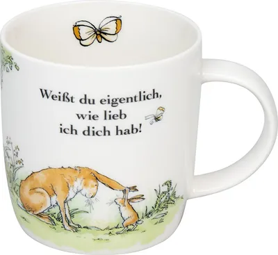 Produktbild von KÖNITZ Becher - Weisst du eigentlich wie lieb ich die habe - 400 ml aus Porzellan