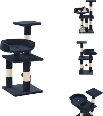 Immagine prodotto di vidaXL Tiragraffi per gatti con colonne in sisal 65 cm blu - Tiragraffi