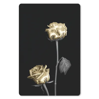 Produktbild von MuchoWow® Mauspad Mousepad Blume - Weiß - Schwarz 18x27 cm - Mousepads - Maus Mat - Pad - Mausunterlage