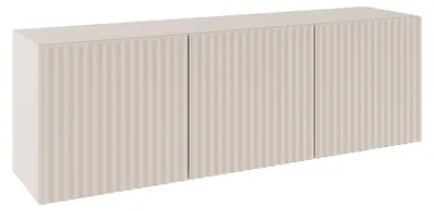 Produktbild von Selsey Sunds – TV-Lowboard mit geriffelten Lamellenfronten, 3-türig, Kaschmirbeige, 150 cm