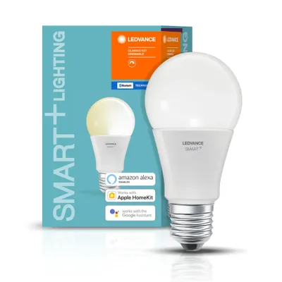 Produktbild von Ledvance LED Smart+ Birne 9W = 60W E27 matt 800lm warmweiß 2700K Dimmbar App Google Alexa Bluetooth