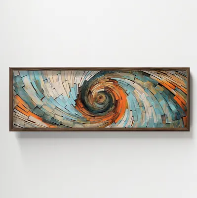 Produktbild von Wallity, HUM028, Dekoratives gerahmtes MDF-Gemälde, Mehrfarbig, 100 % MDF, 120 x 40 x 3,5 cm
