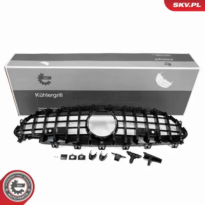 Produktbild von ESEN SKV 66SKV592 Kühlergrill Frontgrill passend für MERCEDES-BENZ CLS (C257) Glänzend Schwarz