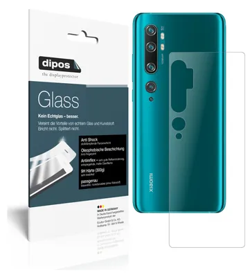 Obrázek produktu pro 2x ochranná fólie pro Xiaomi Mi Note 10 Lite zadní strana matná - Anti-Shock 9H fólie dipos Glass plastové sklo