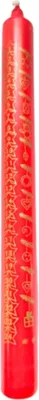 Produktbild von Adventskalenderkerze rot - Motiv in Gold Sterne Ø 22 mm x 250 mm