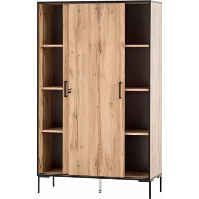 Produktbild von MÖBELPARTNER Schiebetürenschrank 2000, 701724 landhaus-eiche 6 Fachböden 100,0 x 41,0 x 163,8 cm