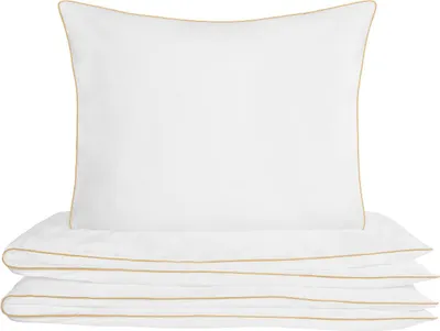 Produktbild von weiße 140x200 Baumwolle, komfortable und robuste Hotelwäsche rietro