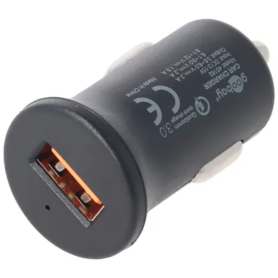Obrázek produktu pro Goobay 18 W, nabíjecí adaptér pro vozidla, Quick Charge 3.0, černý