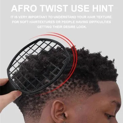 Produktbild von 1 Twist-Kamm für schwarze Männer, Haarschwamm für Afro-Locken, Haar-Twister-Werkzeug für Männer und Frauen mit natürlichem lockigem Haar, schwarz