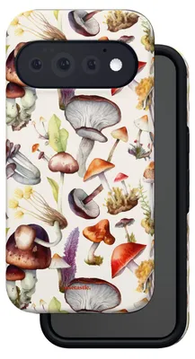 Productafbeelding van Casetastic hoesje geschikt voor Google Pixel 11 Pro - Dubbellaagse bescherming - Herfst spoor - Fashion Case - Taupe Wit Zilver Perzik