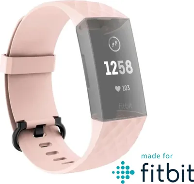 Produktbild von TPU-Wechselarmband für Fitbit Charge 3/4, rosè, universal (00086221)