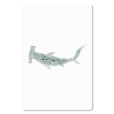 Produktbild von MuchoWow® Mauspad Mousepad Hai - Meer - Aquarell - Zeichnung 40x60 cm - Mousepads - Maus Mat - Pad - Mausunterlage - Schreibtisch Accesoire