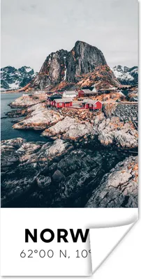 Produktbild von MuchoWow® Poster Norwegen - Wasser - Bergen 20x40 cm - Plakat - Foto