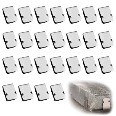 Obrázek produktu pro 25 kusů ocelových U-svorek, 21,4 mm x 12 mm, upevňovací svorky pro kabeláž