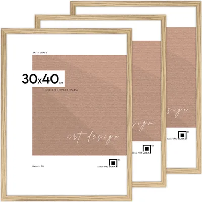 Immagine prodotto di LUCA® Frames, FDM, set di 3 cornici, colore rovere, 30x40 cm