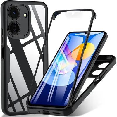 Obrázok produktu pre Ochranné puzdro 360° pre Xiaomi Redmi 13C / Poco C65 s ochranou obrazovky, čierna, nárazuvzdorné