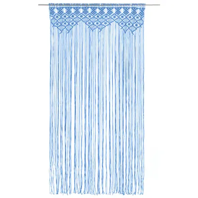 Produktbild von vidaXL Makramee Vorhang Blau 140x240 cm Baumwolle