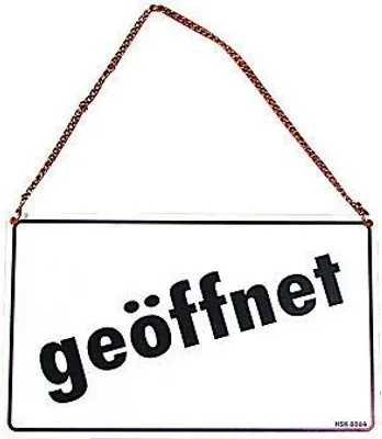 Produktbild von Wendeschild - GEÖFFNET - GESCHLOSSEN - Gr. ca. 25 x 15 cm - 308864
