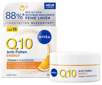 Produktbild von NIVEA Q10 Anti-Falten Energy Tagespflege LSF 15 50ml