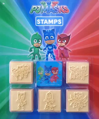 Produktbild von Paxos Kinder Motiv Stempelset 5+1 PJ Masks Pyjamahelden Stempel m. Stempelkissen