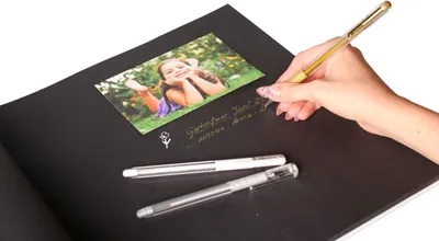 Produktbild von Pentel Gel Tintenroller Hybrid Gel Grip Metallic K118L weiß