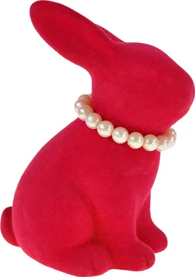 Produktbild von Werner Voß GmbH Hase mit Perlenkette pink 9,2x6,5x13cm