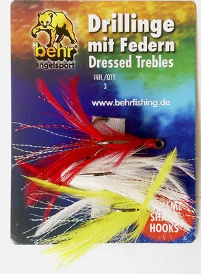 Produktbild von Drillinge mit Federn Federdrillinge (Gr. 6 - 1/0), Größe:2