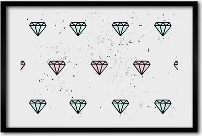 Produktbild von Bild 60x40 MDF-Rahmen, Wandkunst Diamanten