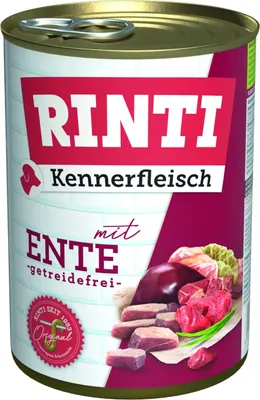 Produktbild von RINTI Kennerfleisch Duck - Nassfutter für Hunde - 400g